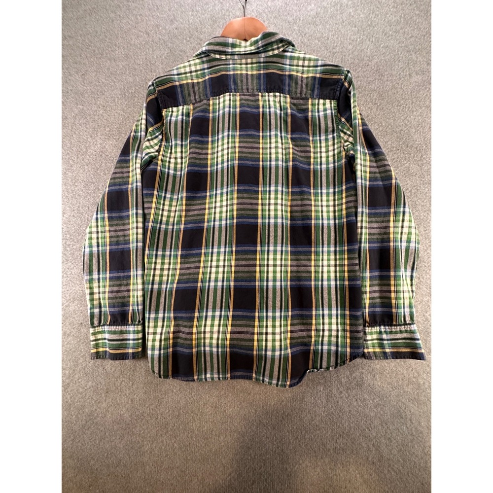 Lauren Ralph Lauren Green Plaid Crest Button Down Shirt Womens Large 1457 - Picture 5 of 10